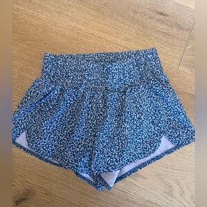 Women’s Zella Blue Printed athletic Shorts with Black Liner